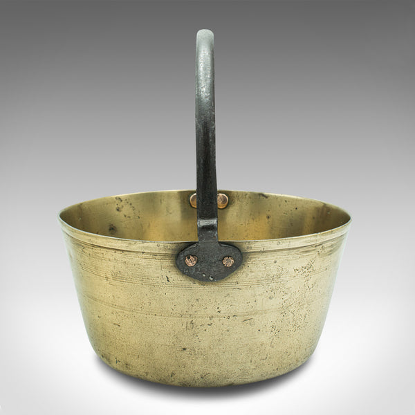 Antique Decorative Jam Pan, English, Brass Planter, Jardiniere, Georgian, C.1800