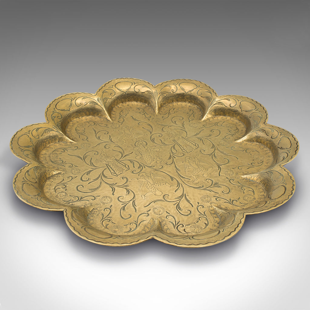 Large Brass Embossed Charger/ Wall Hanging / Tray -  UK