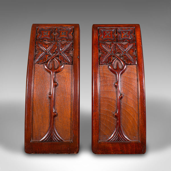Pair Of Antique Weighted Bookends, English, Book Rest, Art Nouveau, Edwardian