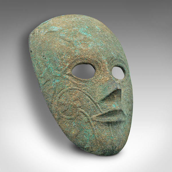 Small Antique Decorative Mask, Continental, Weathered Bronze, Georgian, C.1800