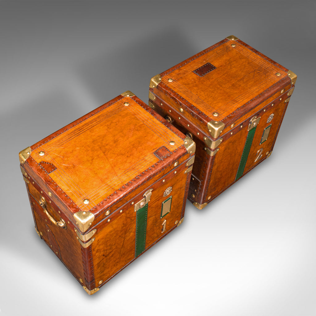 Antique Officer's Case, English, Leather, Travel, Suitcase