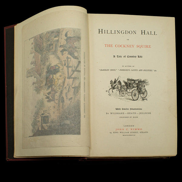 Antique Book in Case, Hillingdon Hall or the Cockney Squire, English, Victorian