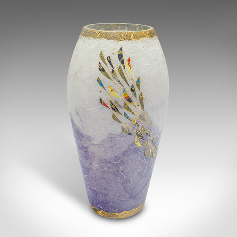 Contemporary Decorative Flower Vase, English, Art Glass, Posy Sleeve, Applique