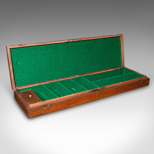 Antique Country House Parlour Game Case, English, Oak, Organiser Box, Victorian