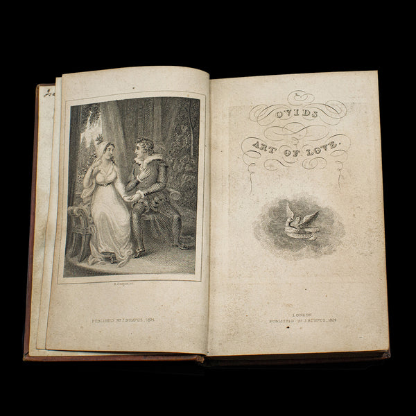 Antique Book, Ovid's Art of Love, English, Roman Period, Bound, Regency, C.1824