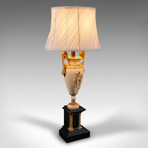 Vintage Romanesque Table Lamp, Continental, Side Light, Classical Taste, C.1970