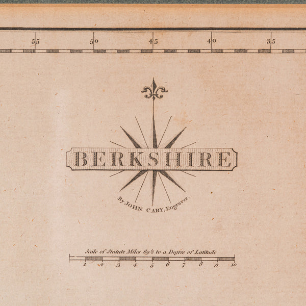 Antique County Map, Berkshire, English, Framed, Cartography, John Cary, C.1790