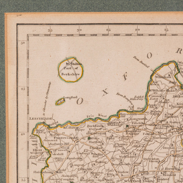 Antique County Map, Berkshire, English, Framed, Cartography, John Cary, C.1790