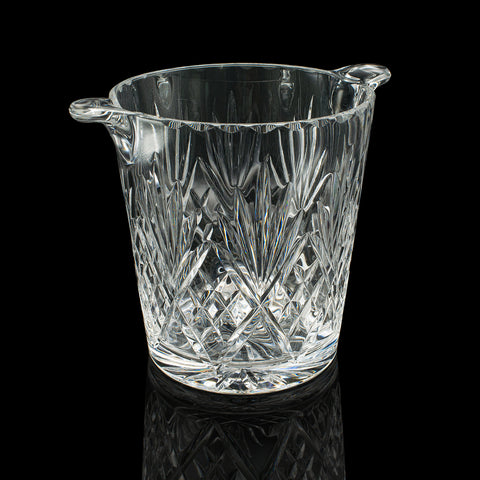 Vintage Wine Cooler, English, Cut Glass, Ice Bucket, Mid Century, Circa 1960