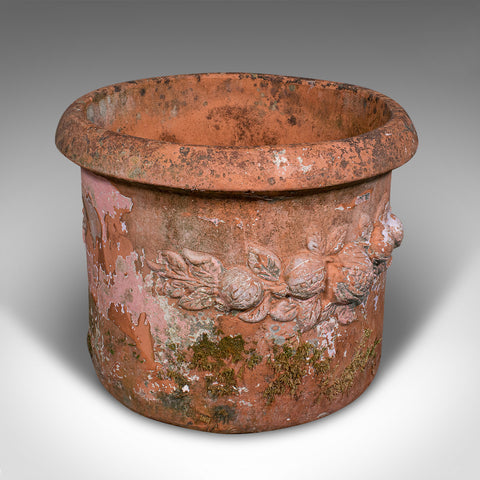 Large Vintage Jardiniere Pot, Italian, Terracotta, Outdoor, Garden Planter, 1970