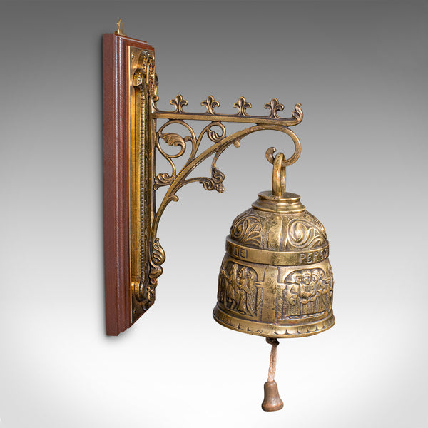 Antique Coffee House Bell, Italian, Brass, Wall Mounted, Cafe, Edwardian, C.1910