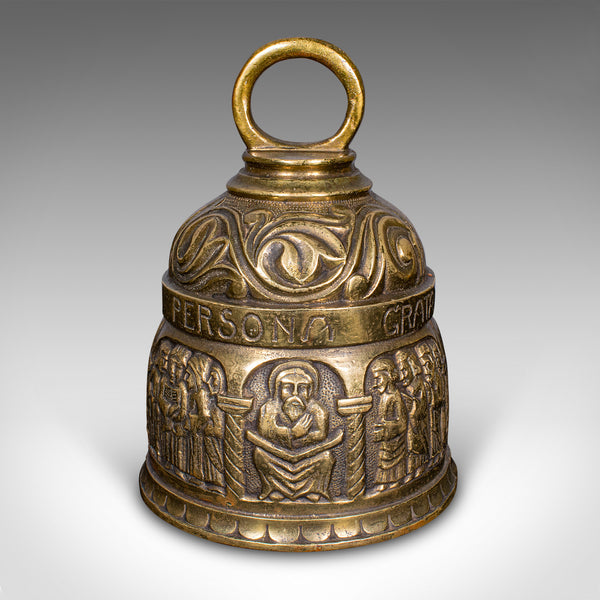 Antique Coffee House Bell, Italian, Brass, Wall Mounted, Cafe, Edwardian, C.1910