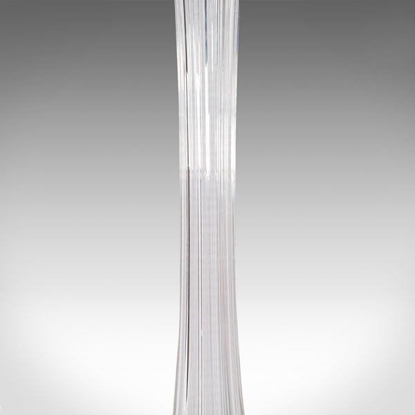 2' Tall Vintage Lily Vase, French, Glass, Flower Sleeve, Mid Century, Circa 1950