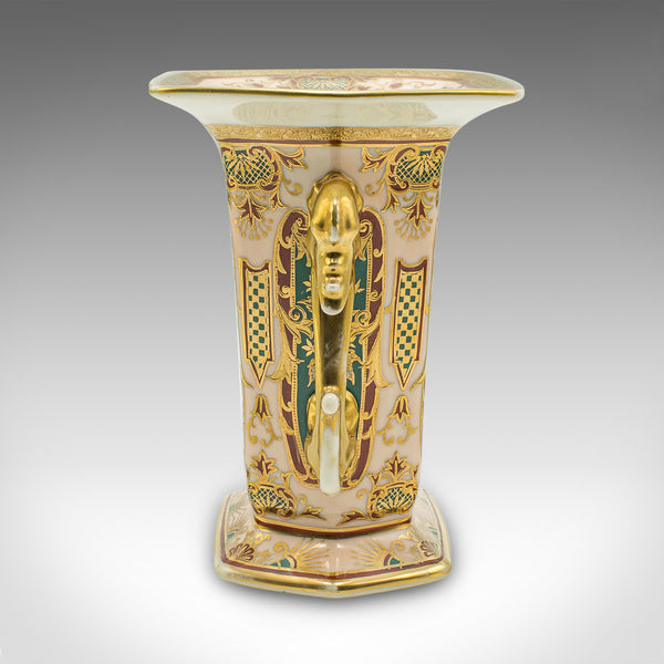 Antique Display Vase, Japanese, Ornate Ceramic, Flower Sleeve, Noritake, C.1920