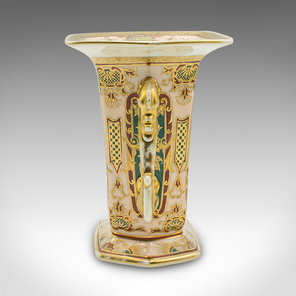 Antique Display Vase, Japanese, Ornate Ceramic, Flower Sleeve, Noritake, C.1920