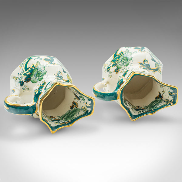 Antique Set of Table Pouring Jugs, English, Ceramic, Gravy, Sauce, Cream, C.1920