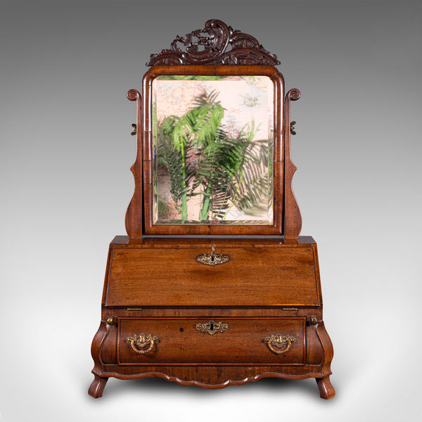 Antique Bureau Mirror, English, Dressing Table, Boudoir, Georgian, Circa 1800