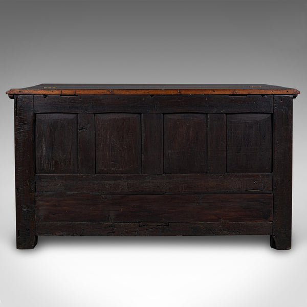 Large Antique Mule Chest, English, Carved Oak, Coffer, William III, Circa 1700