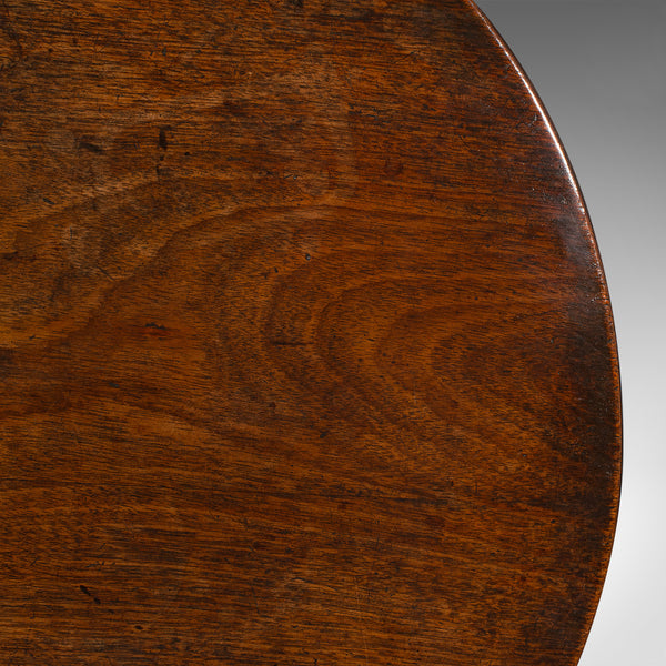 Wide Antique Tilt Top Table, English, Circular, Occasional, Georgian, Circa 1780