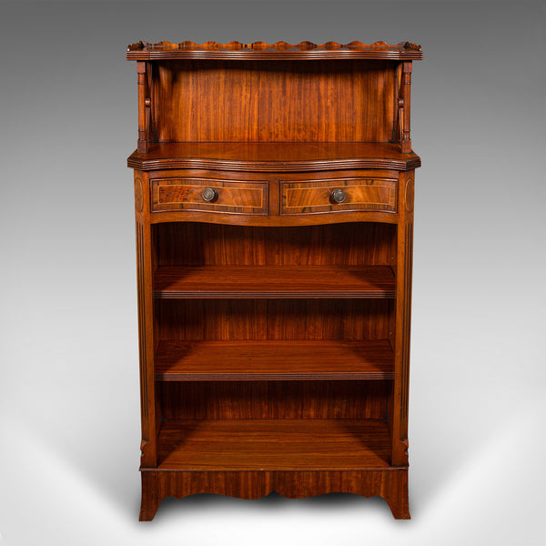 Quality Vintage Regency Revival Book Cabinet, English, Open Bookcase, Circa 1980