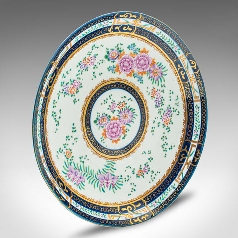 Antique Deep Display Charger, French, Ceramic, Decorative Plate, Victorian, 1900