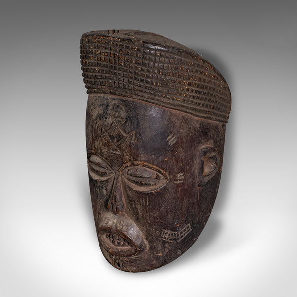 Antique Chokwe Mask, Central African, Carved Hardwood, Tribal, Victorian, C.1900