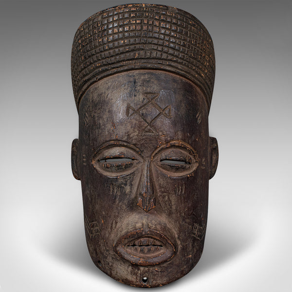 Antique Chokwe Mask, Central African, Carved Hardwood, Tribal, Victorian, C.1900