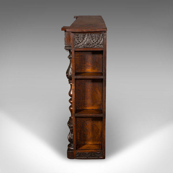 Antique Country House Bookcase, Scottish Oak, Library Cabinet, Victorian, C.1880