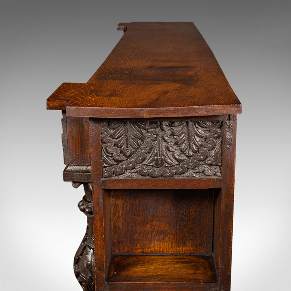 Antique Country House Bookcase, Scottish Oak, Library Cabinet, Victorian, C.1880