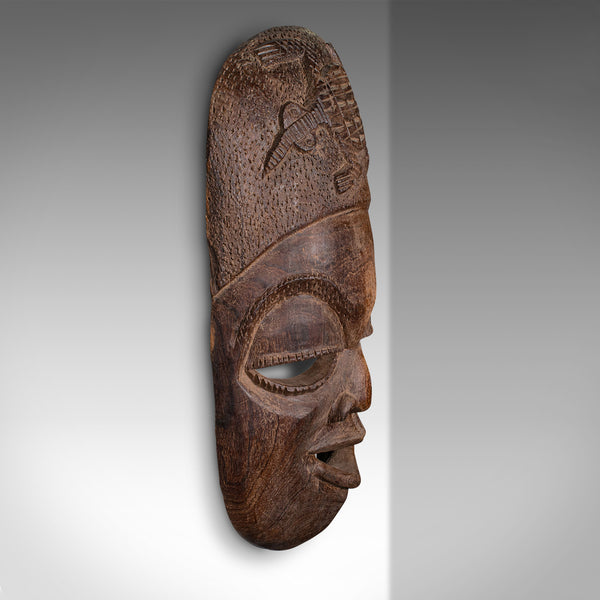 Large Vintage Display Mask, African, Ironwood, Hand Carved, Ceremonial, Tribal