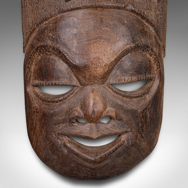 Large Vintage Display Mask, African, Ironwood, Hand Carved, Ceremonial, Tribal