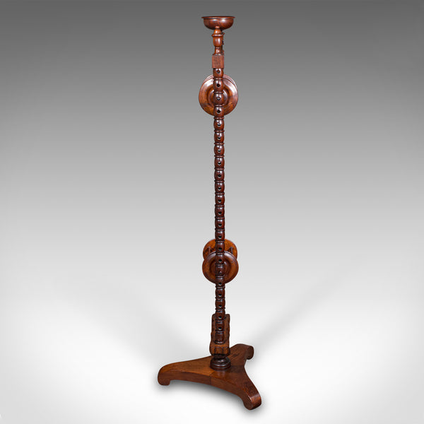 Antique Wool Winder Stand, English, Walnut, Adjustable Yarn Swift, Victorian