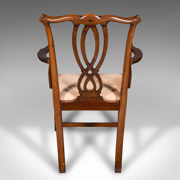 Antique Drawing Room Elbow Chair, English, Carver, Chippendale Taste, Georgian