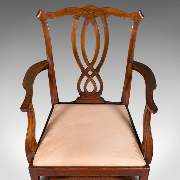 Antique Drawing Room Elbow Chair, English, Carver, Chippendale Taste, Georgian