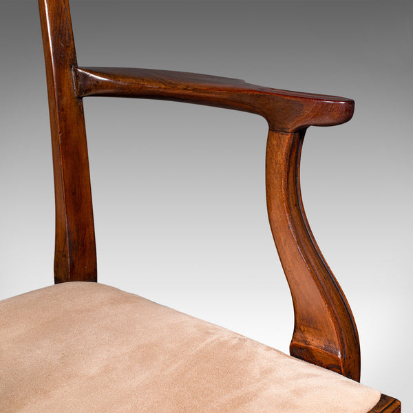 Antique Drawing Room Elbow Chair, English, Carver, Chippendale Taste, Georgian