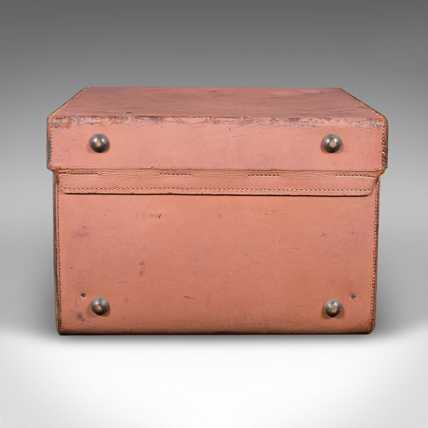 Small Antique Picnic Case, English, Leather, Suitcase, John Pound, Circa 1920