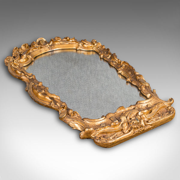 Antique Hall Mirror, French, Gilt Gesso, Ornate, Baroque Taste, Victorian, 1850