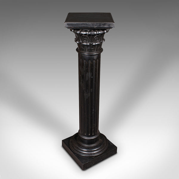 Antique Torchere, English, Ebonised, Display Stand, Jardiniere Column, Victorian