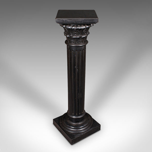 Antique Torchere, English, Ebonised, Display Stand, Jardiniere Column, Victorian