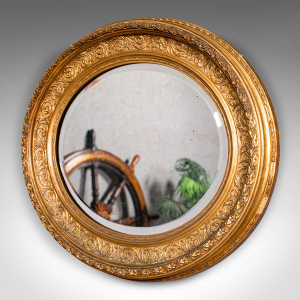 Antique Oval Mirror, English, Giltwood, Overmantle, Hall, Italianate, Georgian