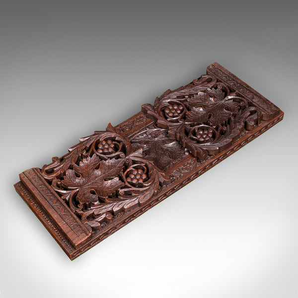 Antique Extending Book Slide, Anglo Indian, Carved Teak, Novel Rest, Victorian