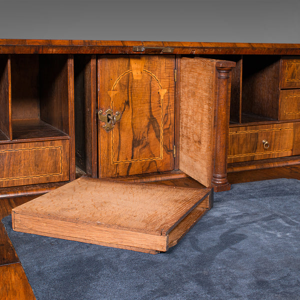 Antique Gentleman's Bureau, English, Walnut, Writing Desk, Secretaire, Georgian