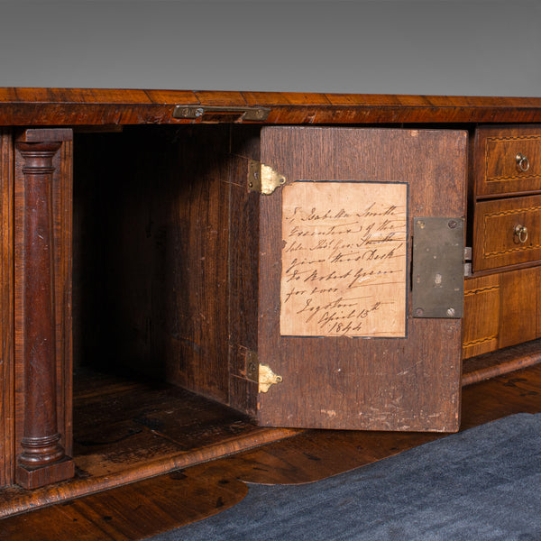 Antique Gentleman's Bureau, English, Walnut, Writing Desk, Secretaire, Georgian