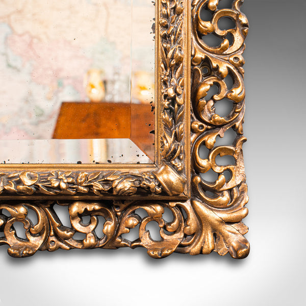 Vintage Wall Mirror, French, Giltwood, Hall, Lounge, Ornate, Mid Century, C.1950