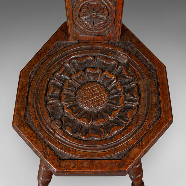 Antique Spinning Chair, English, Carved, Work Stool, Seat, Victorian, Circa 1880