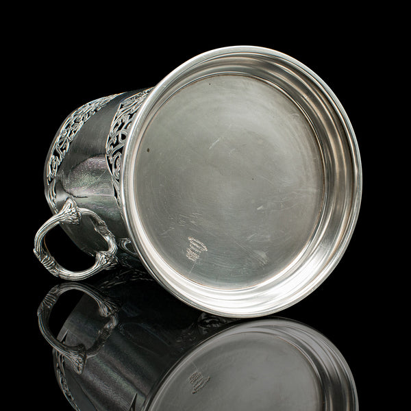 Antique Bottle Cooler, English, Silver Plate, Champagne Magnum Bucket, C.1920