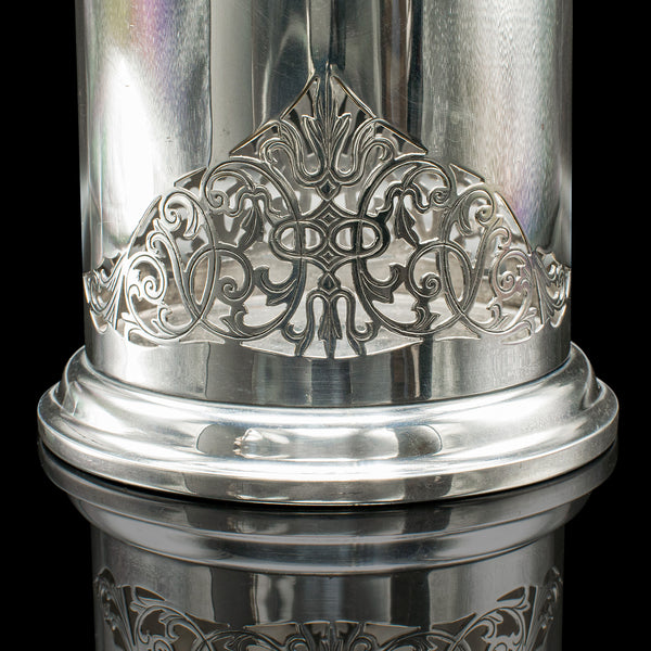 Antique Bottle Cooler, English, Silver Plate, Champagne Magnum Bucket, C.1920