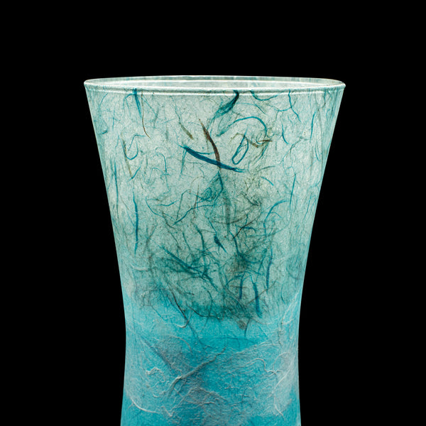 Contemporary Display Vase, English, Art Glass, Flower Sleeve, Straw Silk Finish