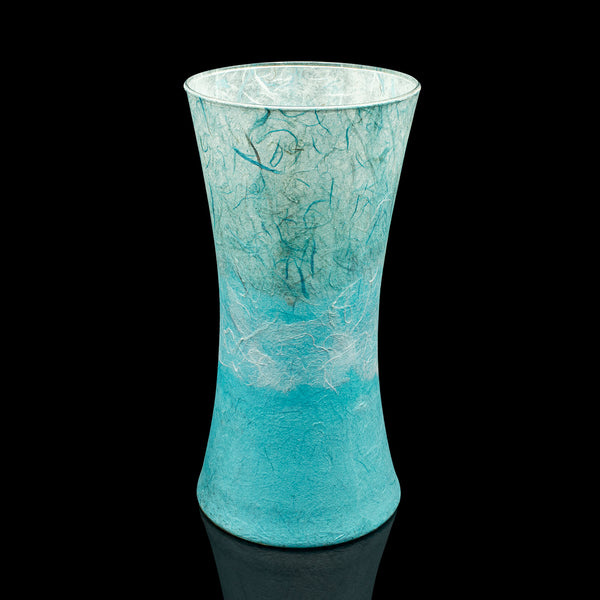 Contemporary Display Vase, English, Art Glass, Flower Sleeve, Straw Silk Finish