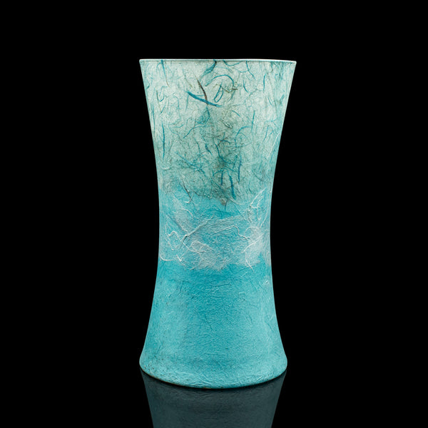 Contemporary Display Vase, English, Art Glass, Flower Sleeve, Straw Silk Finish